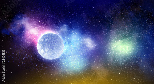 Moon planet wallpaper . Mixed media © Sergey Nivens