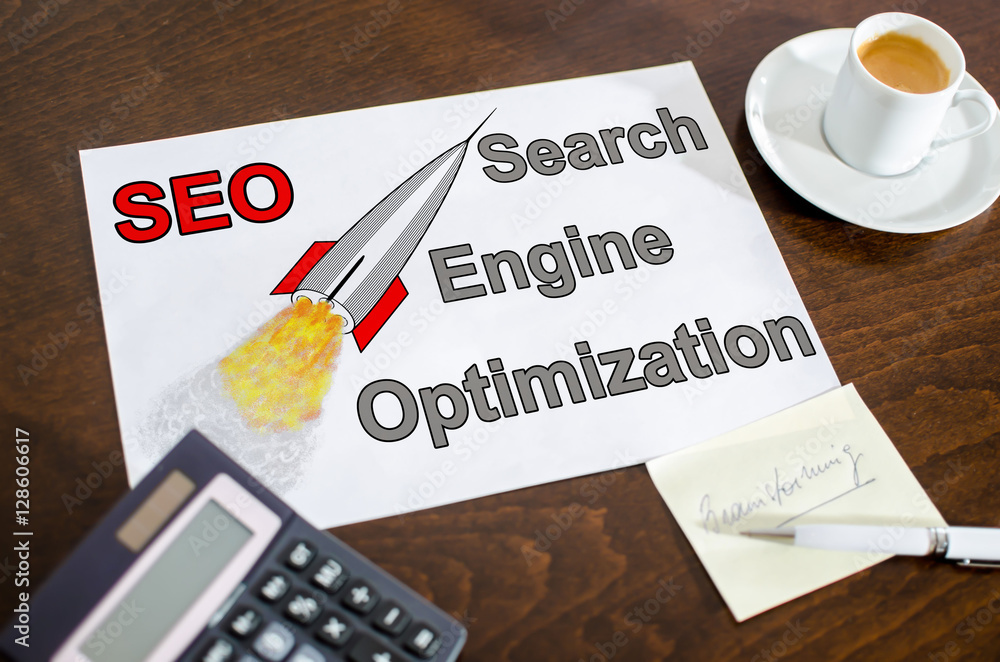 Seo concept on a paper Seo concept on a paper