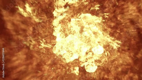 Realistic Slow Motion 4K Fireball Explosion photo