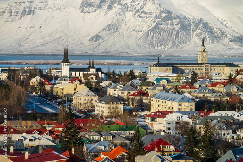 Reykjavik city panorama
