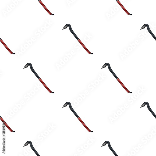 Crowbar icon in pattern style isolated on white background. Crime symbol stock vector illustration.