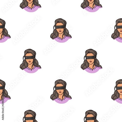 Hostage icon in pattern style isolated on white background. Crime symbol stock vector illustration.