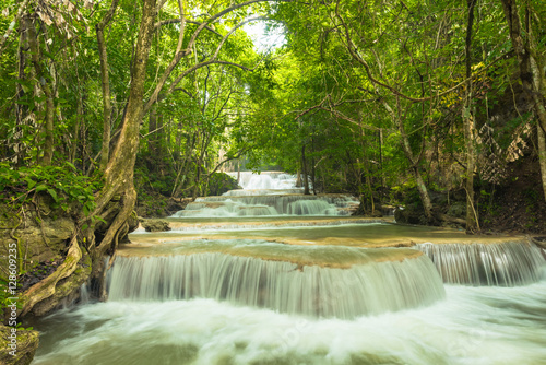 Beautiful and Breathtaking waterfall, Huay Mea Kamin's waterfall