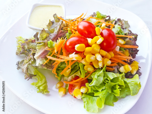 Fresh vegetable salad.