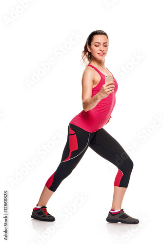 sporty Woman with smartphone