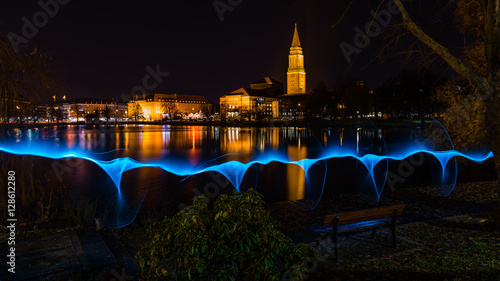 Weihnachtsstimmung in Kiel am Kleinen Kiel mit Blick auf den Rat photo