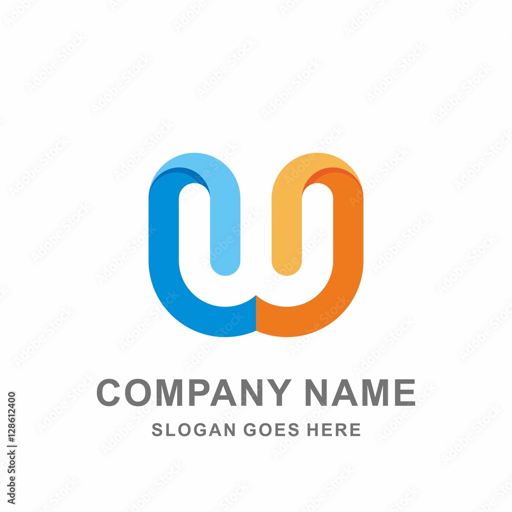 Monogram Letter W Rounded Outline Strips Reflection Business Company Stock Vector Logo Design Template Monogram Letter W Rounded Outline Strips Reflection Business Company Stock Vector Logo Design Template