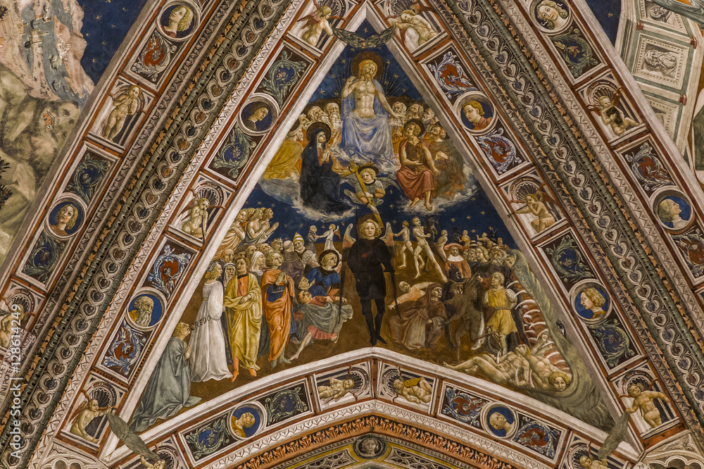 details of the battistero di san Giovanni, Siena, Italy