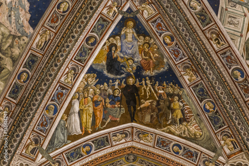 details of the battistero di san Giovanni  Siena  Italy