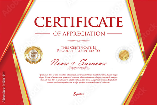 Certificate retro design template 
