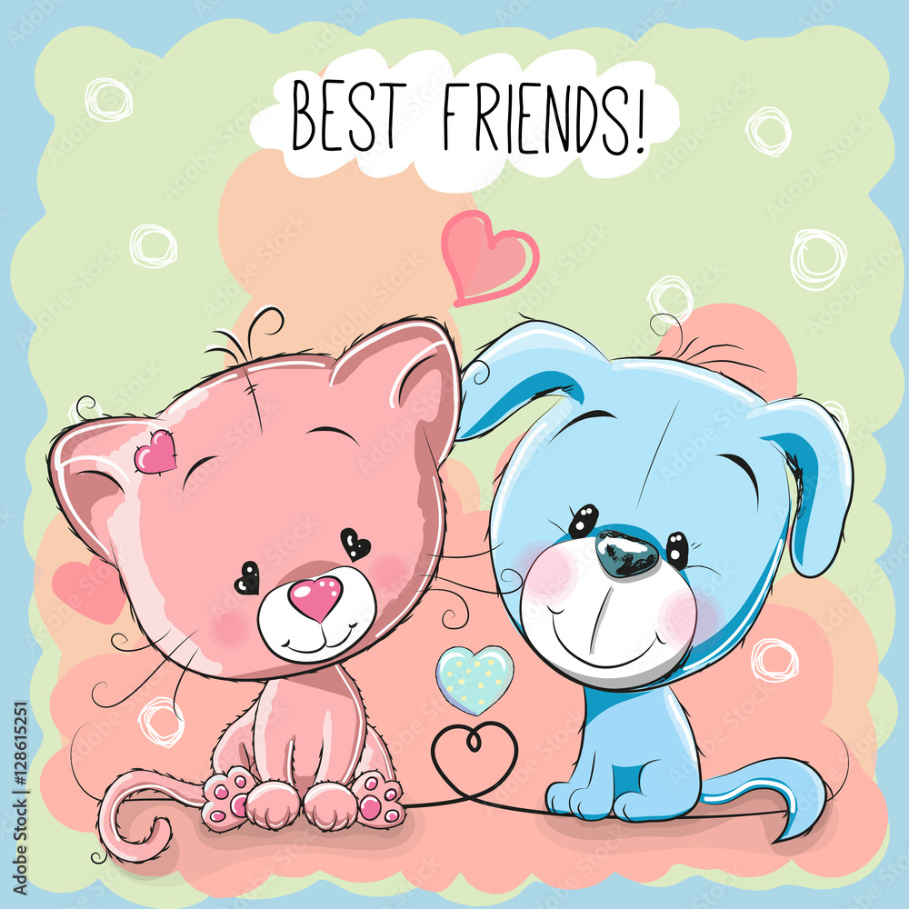 Cute Cat and Dog Cute Cat and Dog