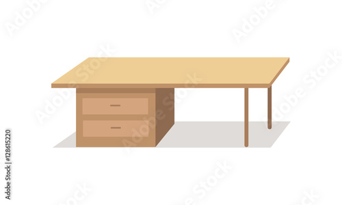 Table Vector Illustration in Flat Design
