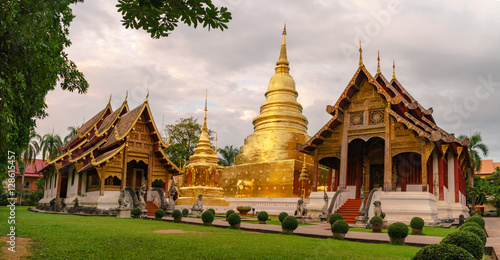 Wat Phra Singh in twilight time, Chiang Mai, Thailand