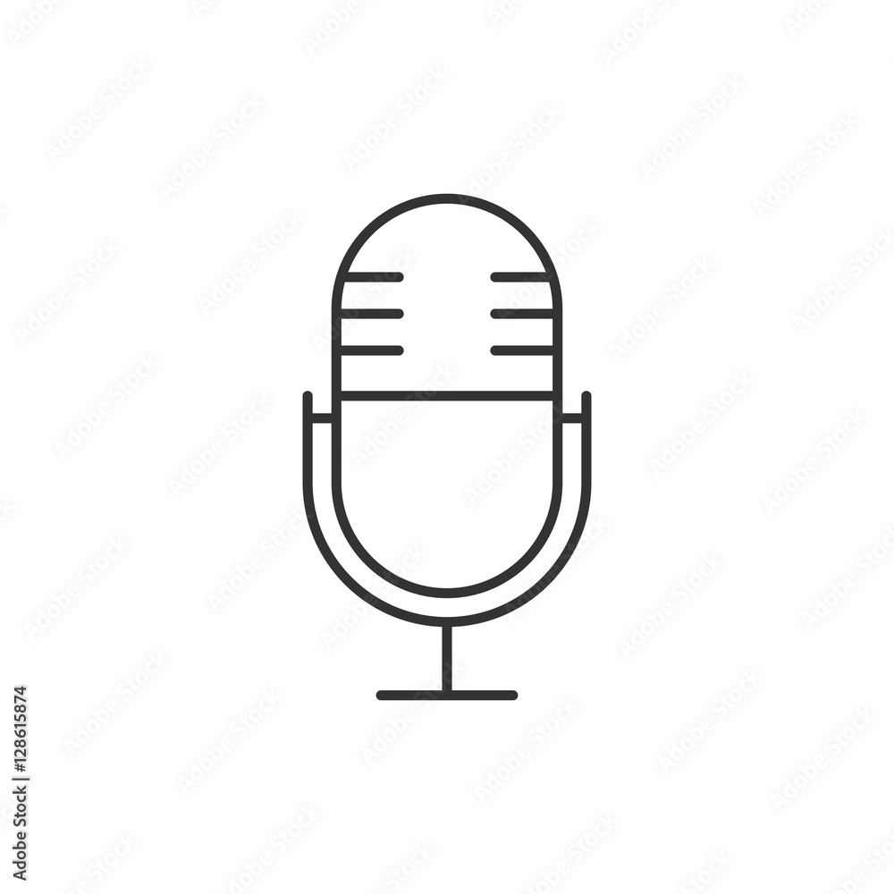 Microphone thin line icon Microphone thin line icon