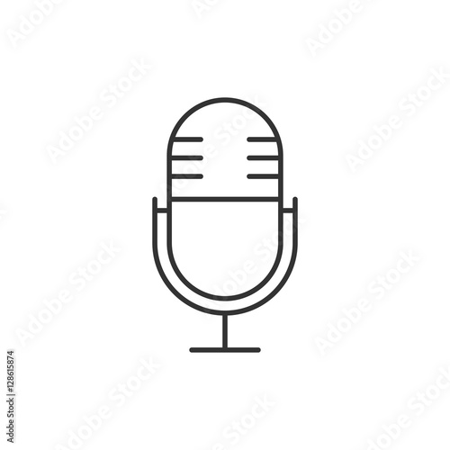 Microphone thin line icon