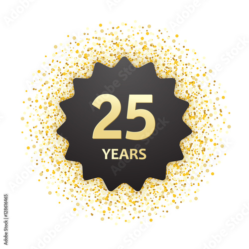 25 YEAR ANNIVERSARY Vector Icon