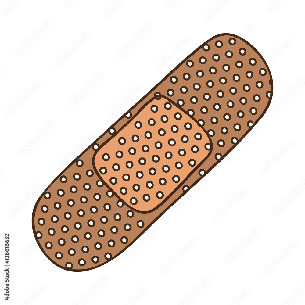 Beige adhesive bandage vector illustration Beige adhesive bandage vector illustration