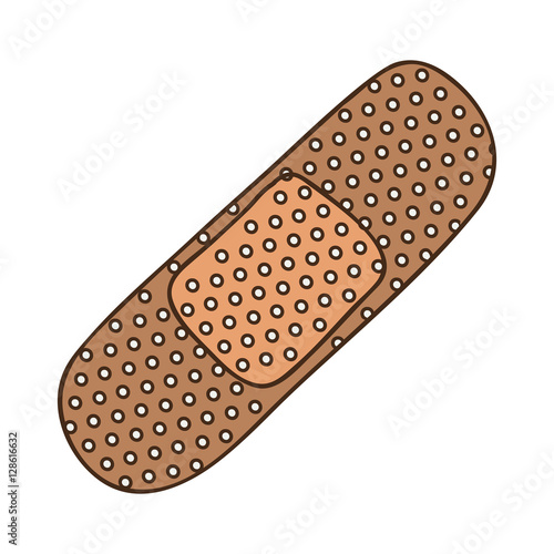 Beige adhesive bandage vector illustration