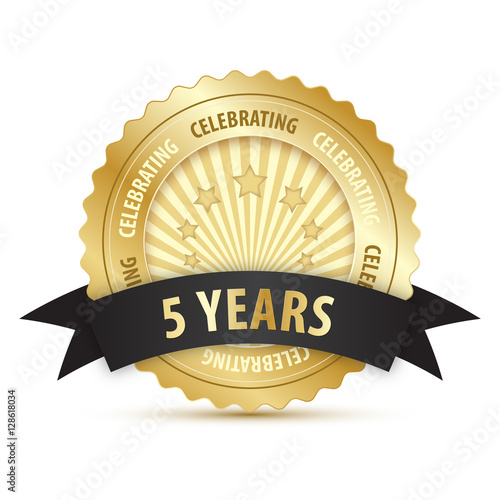 5 YEAR ANNIVERSARY Vector Icon