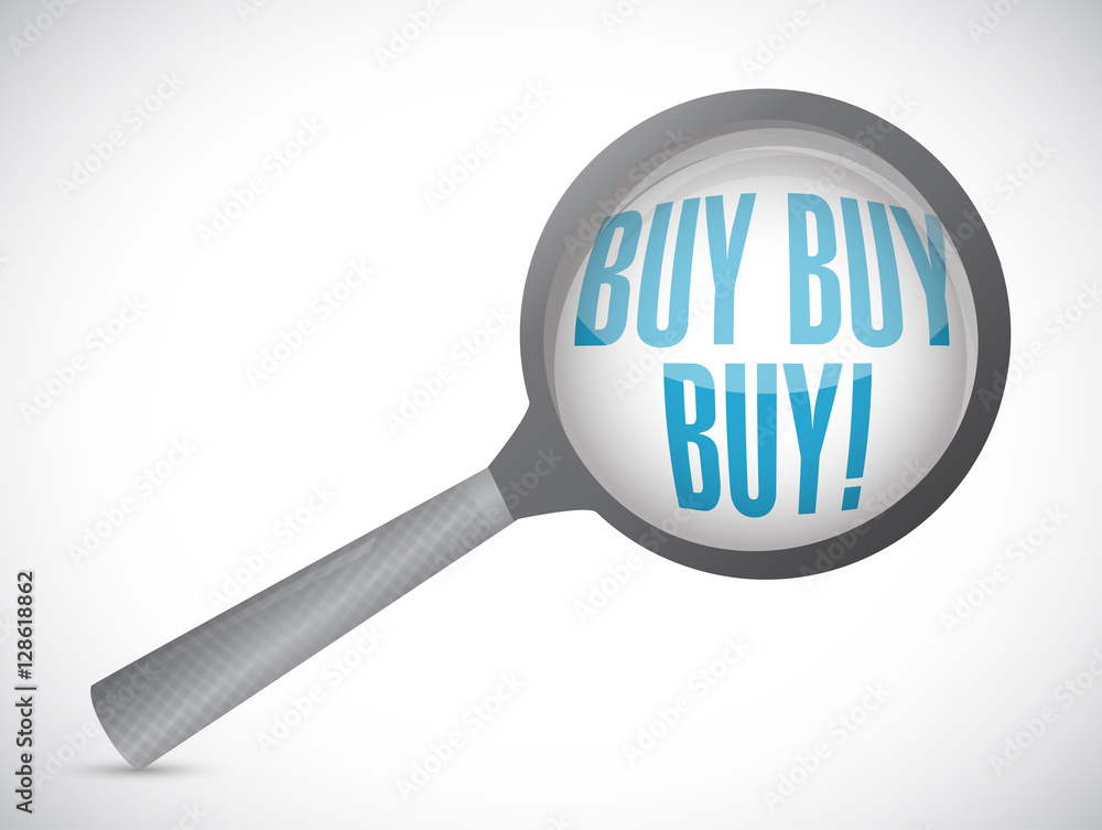 buy buy buy magnify glass sign concept buy buy buy magnify glass sign concept