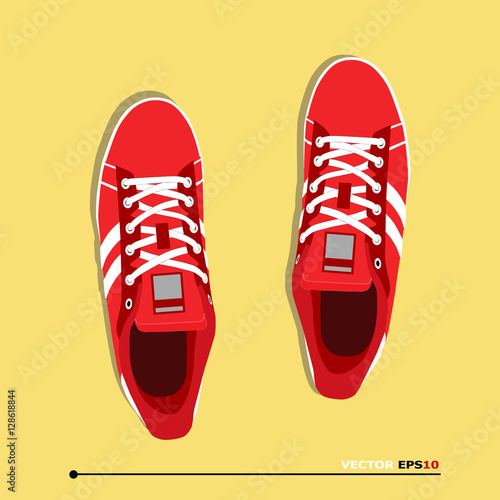 Running shoes. Sport shoes. Sneakers. Vector illustration
