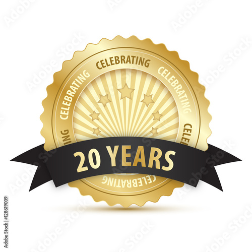 20 YEAR ANNIVERSARY Vector Icon
