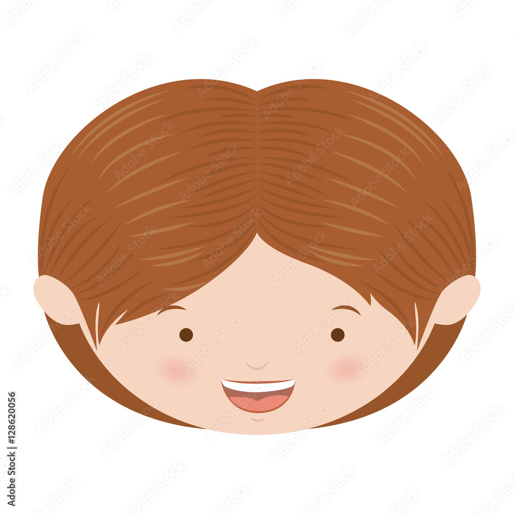 avatar front face caucasian boy vector illustration avatar front face caucasian boy vector illustration