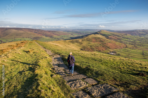 Woman Walking in the Peak District photo