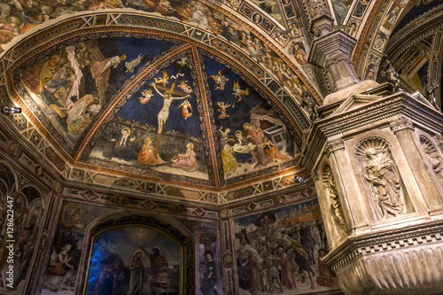 details of the battistero di san Giovanni, Siena, Italy