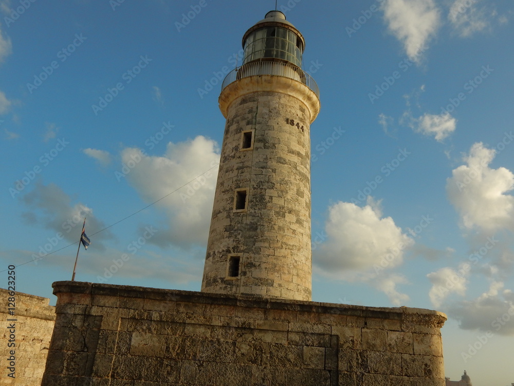 the lighthouse at El Morro fortress, Havana, Cuba