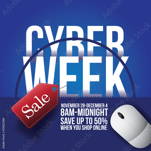 Cyber Week background design. EPS 10 vector illustration.
