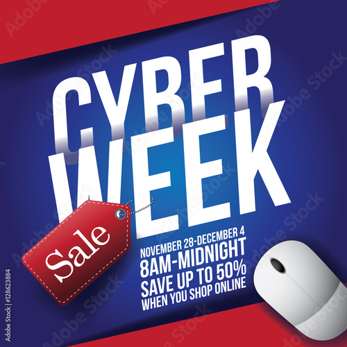Cyber Week background design. EPS 10 vector illustration.