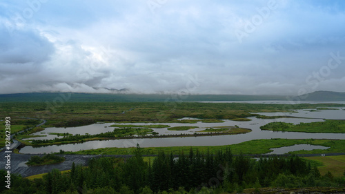 Fototapeta Naklejka Na Ścianę i Meble -  Panorama view of Tingvellir national park , Iceland