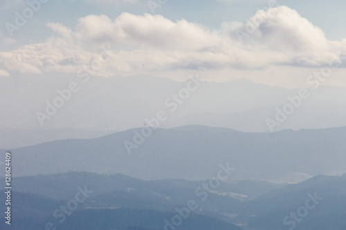 Fototapeta Naklejka Na Ścianę i Meble -  Beautiful autumn Beskidy mountains landscape
