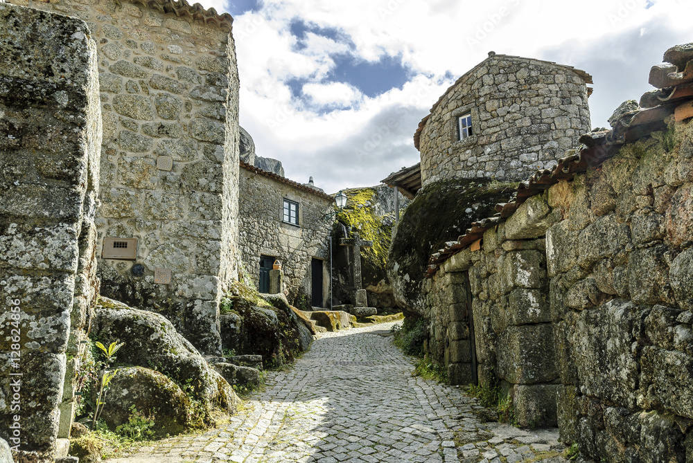 sight of the historical and typical town of Monsanto in Portugal