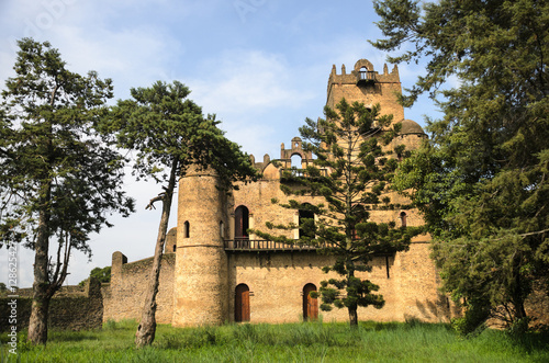 Ghebbi Castle in Gondar, Ethiopia, built by the king Fasilide photo