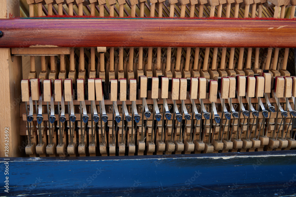 Naklejka premium Detail of old piano frame