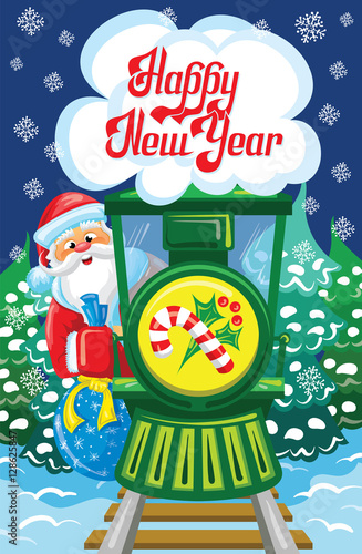 Santa and train
