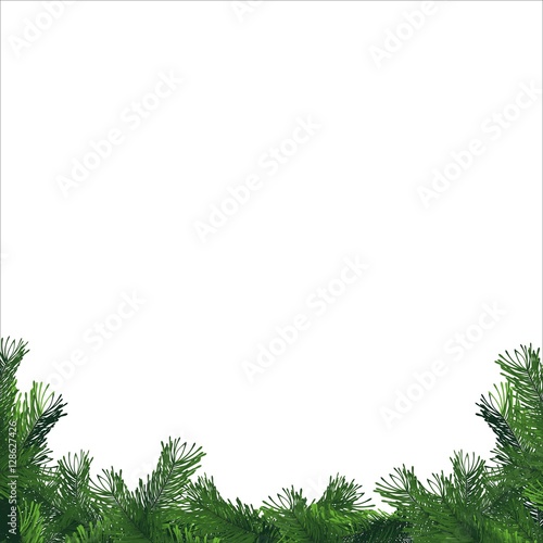 Weihnachten Tannenzweige Kante Borte Element grün Weihnachtsbaum Verzierung Kante