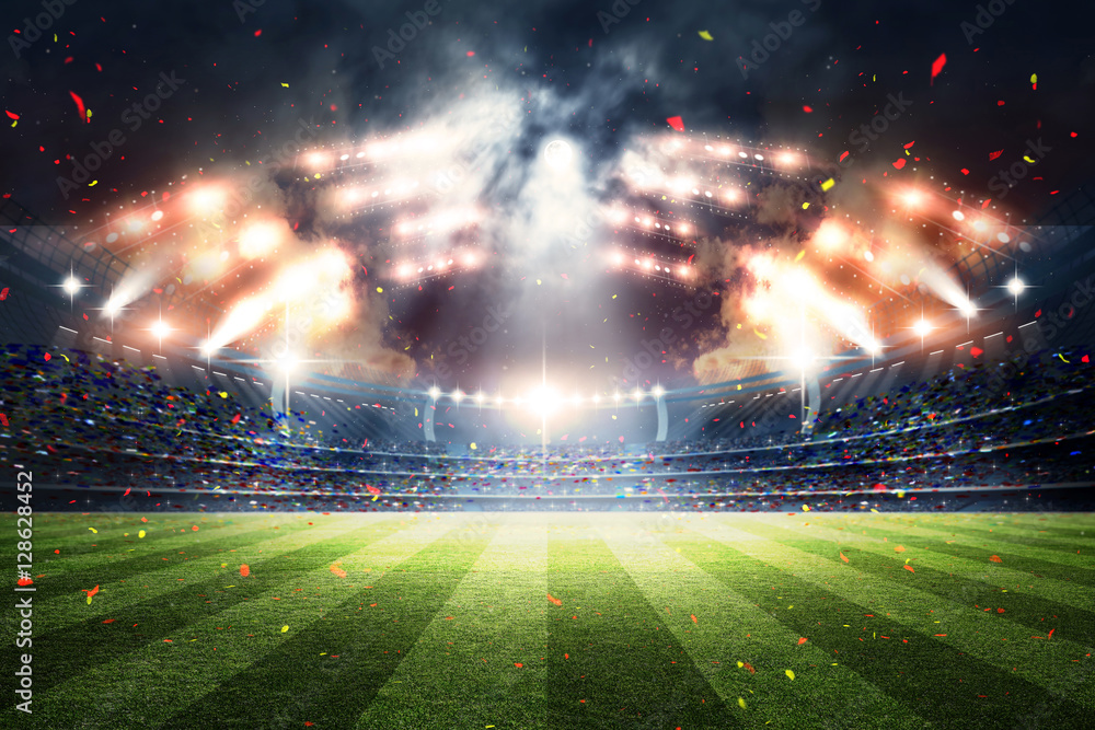 Naklejka premium Stadium, 3d rendering