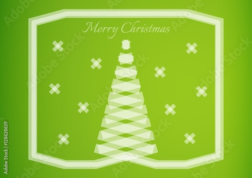 semi transparent ribbon creating a christmas tree