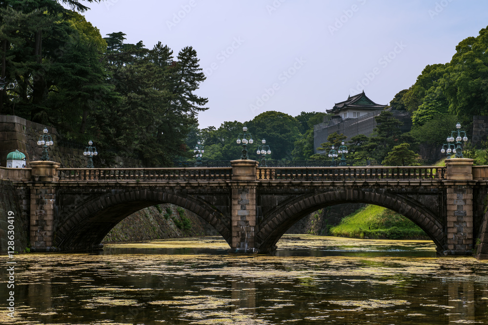 Seimon Ishibashi stone bridge of main gate, Doubled bridge at Tokyo Imperial Palace..
