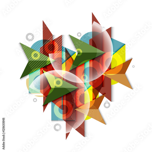 Polygeometric abstract background