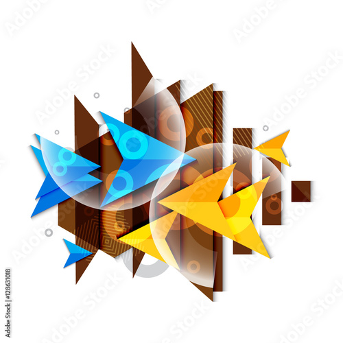 Polygeometric abstract background