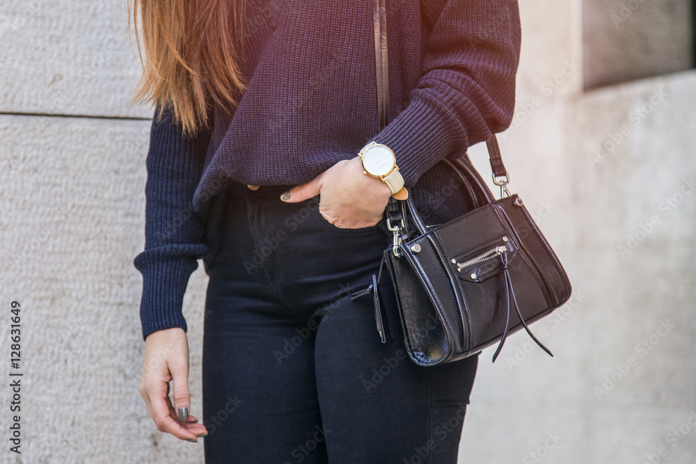 Navy sweater black jeans cheap