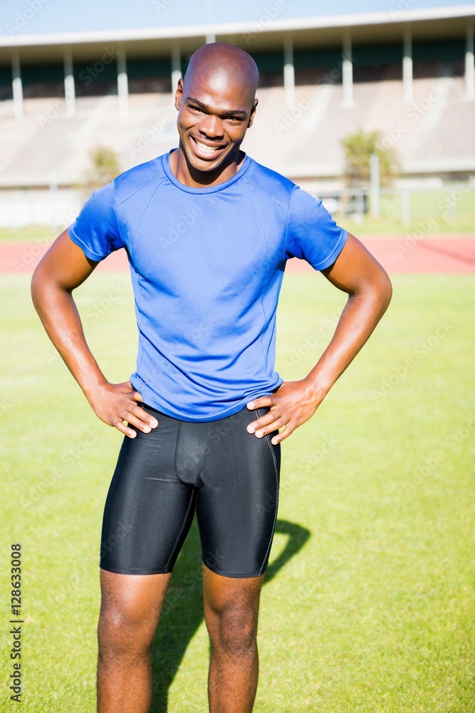 Portrait of a happy athlete
