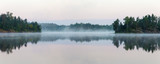 Panorama of morning lake