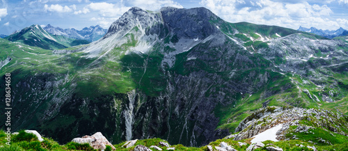 Mountain landscape of the alps. Lech, Austria