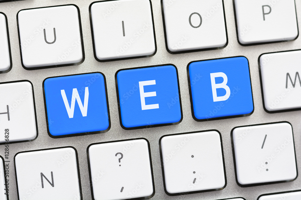 WEB writing on white keyboard WEB writing on white keyboard