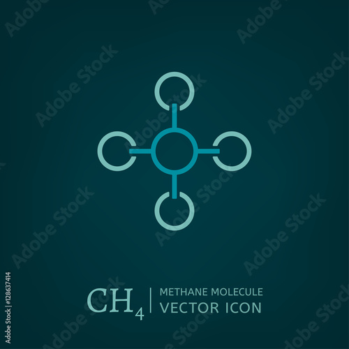 Methane Molecule Icon 